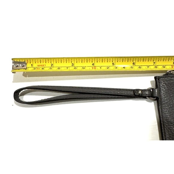 MICHAEL KORS Gray Pebble Leather Wristlet Zip Top - Picture 9 of 9